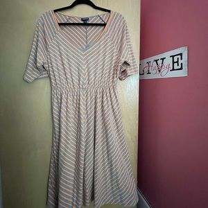 Striped Dress - Short Sleeved